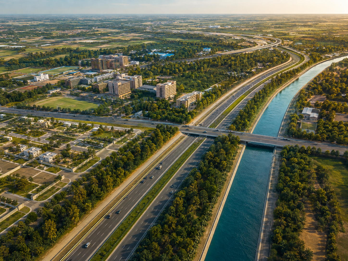 Highway and canal connectivity